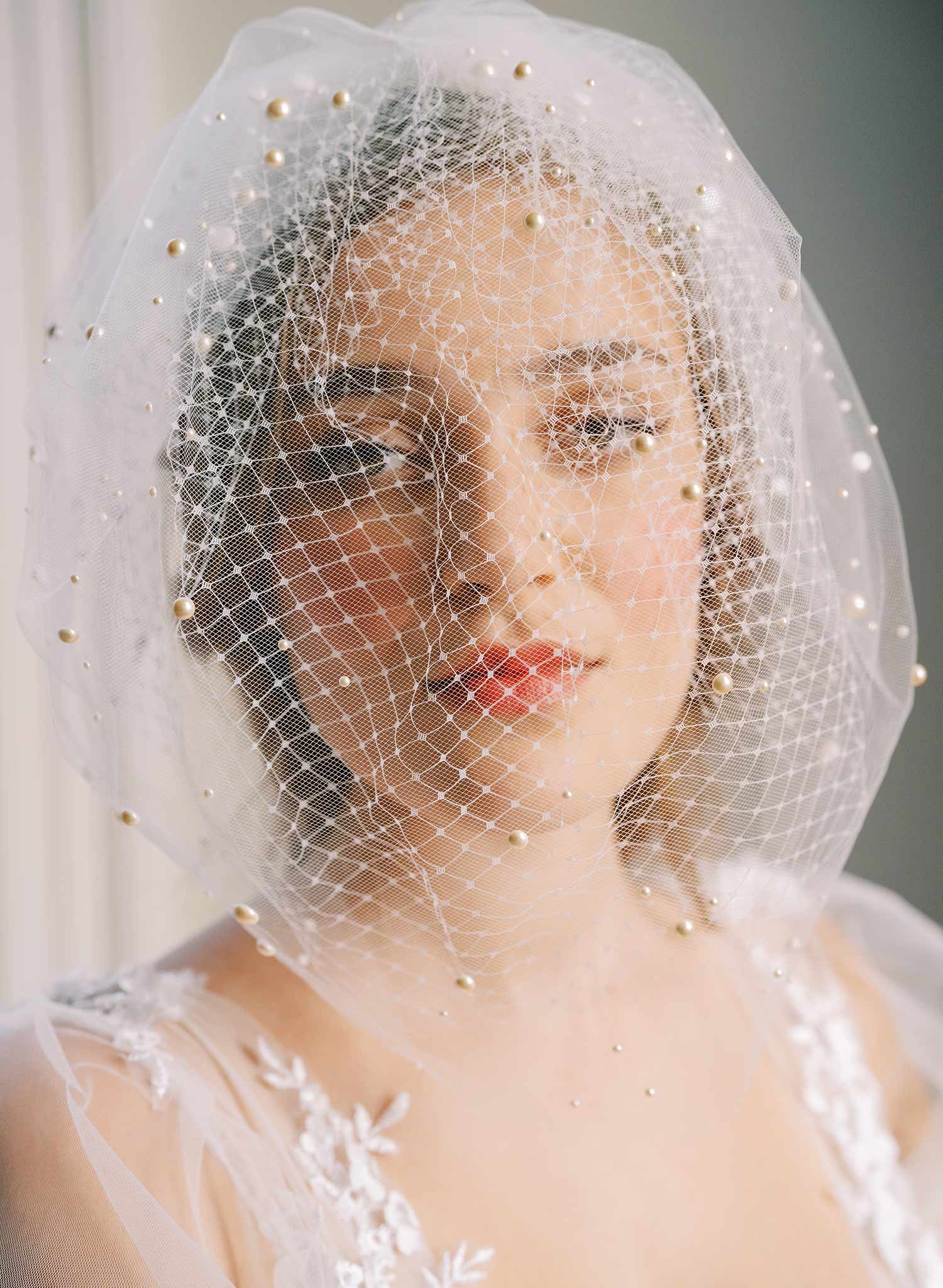 Birdcage Veil hot Double Layer. The Kitty Veil - Made To Order.