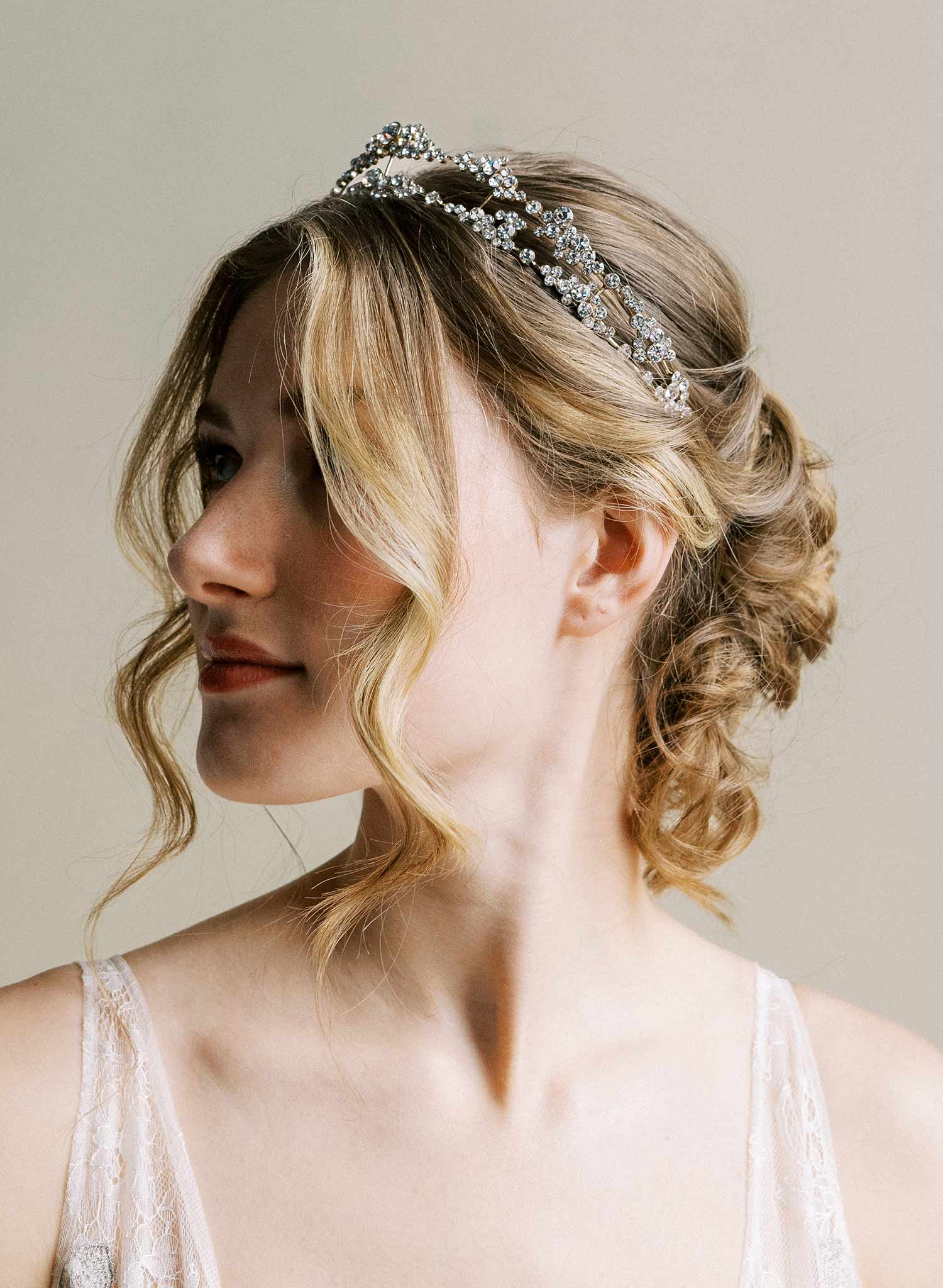 Champagne bubbles bridal tiara - Style #2508