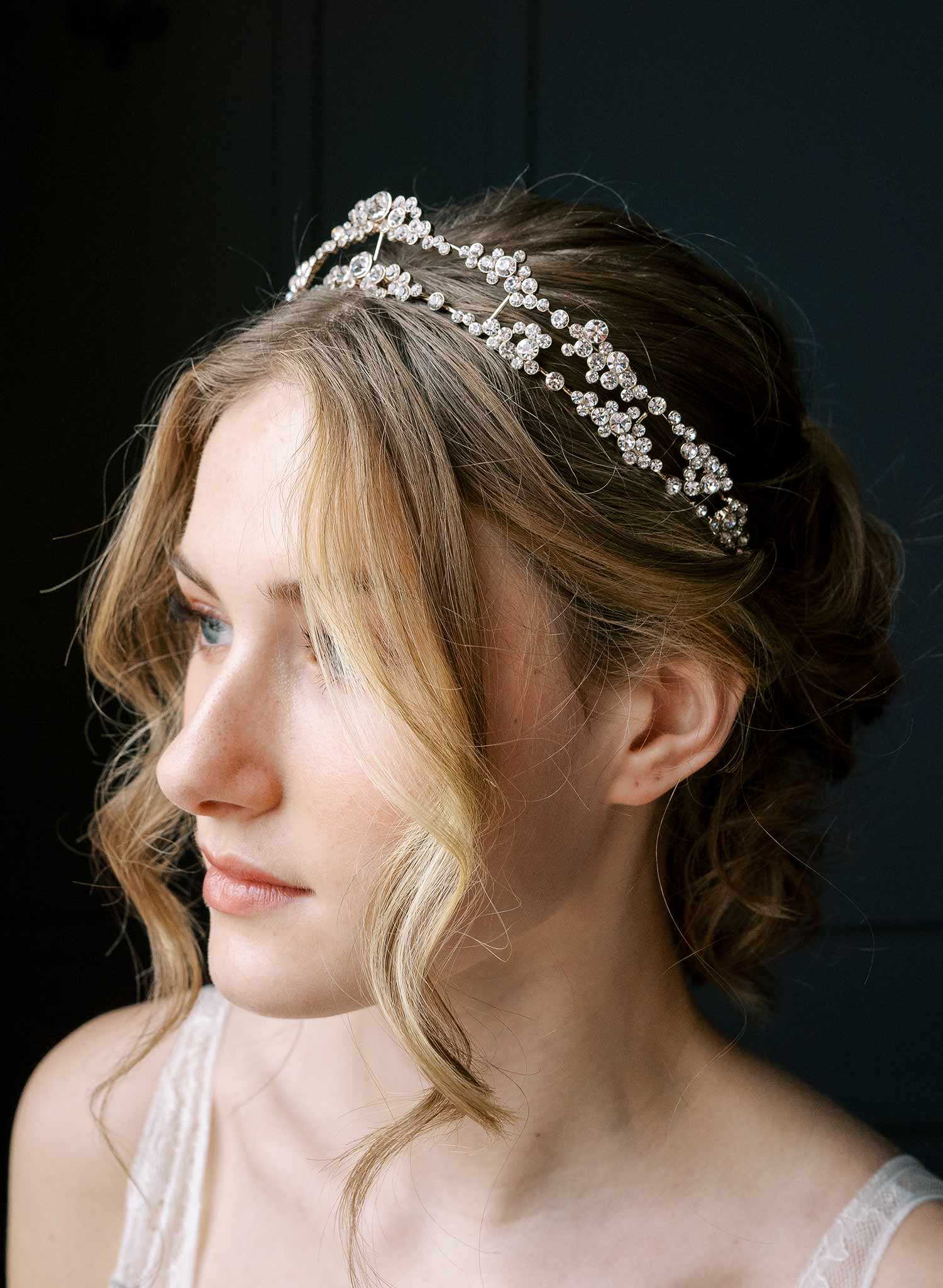 Champagne bubbles bridal tiara - Style #2508