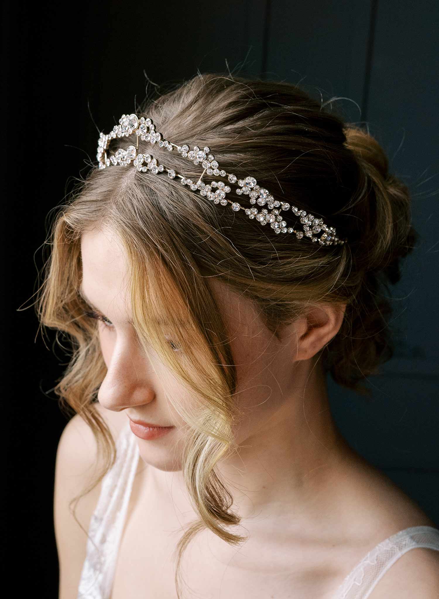 Champagne bubbles bridal tiara - Style #2508