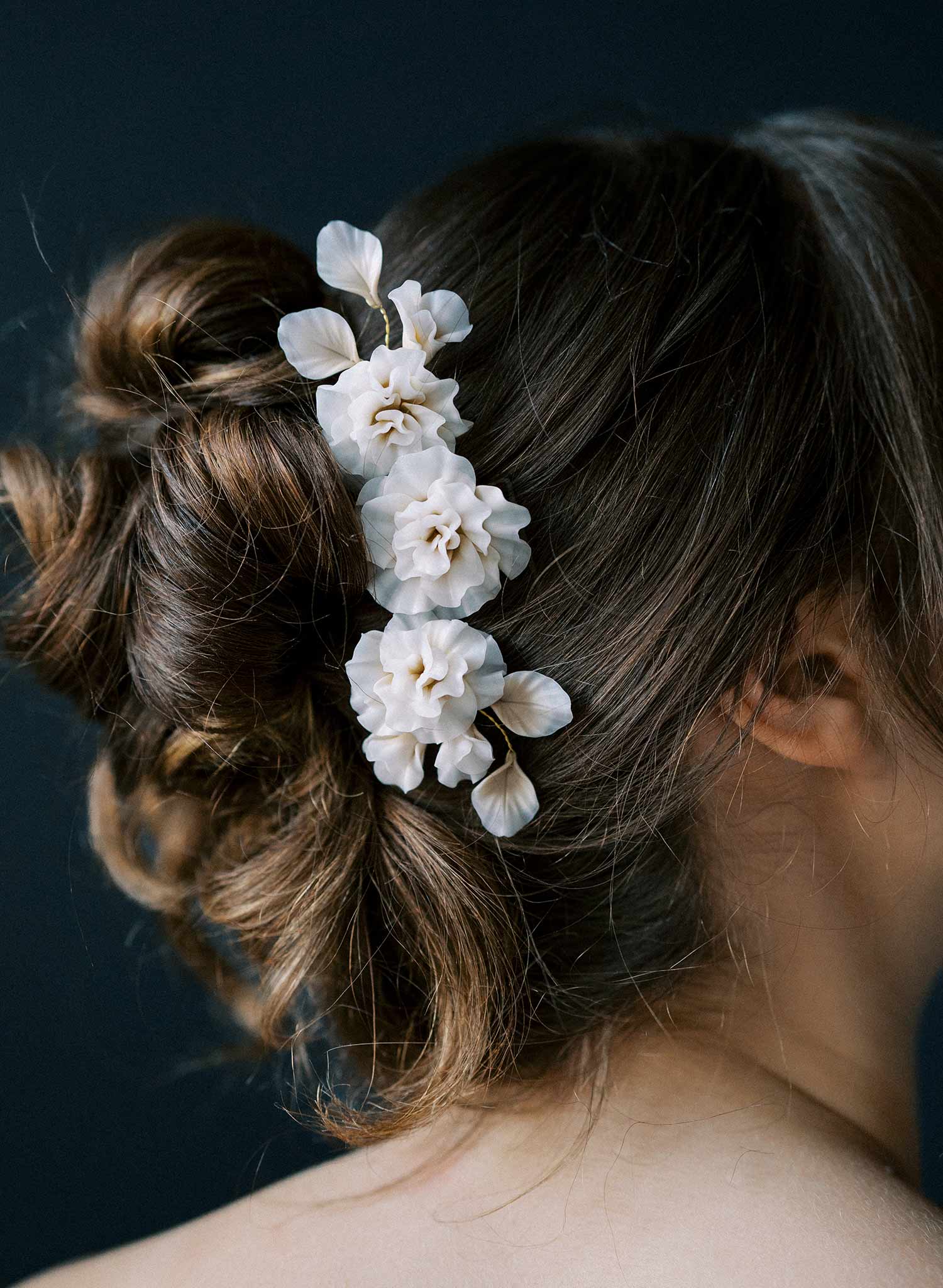 Lush bridal hair peony flower pin set, weddings. By Twigs and Honey