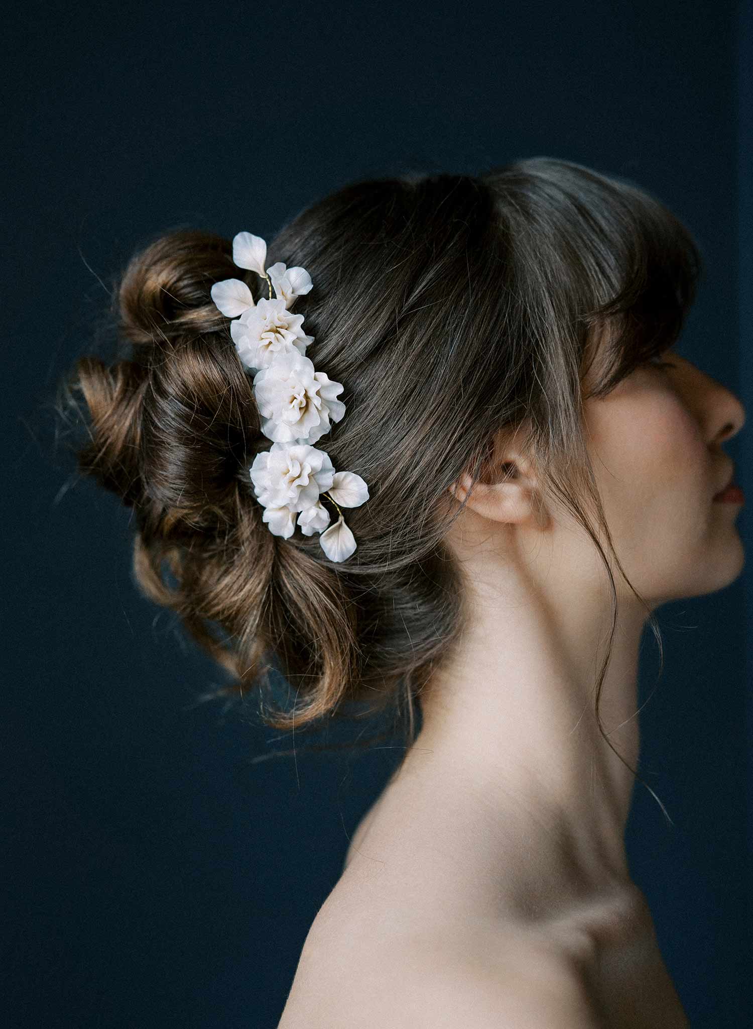 Lush bridal hair peony flower pin set, weddings. By Twigs and Honey