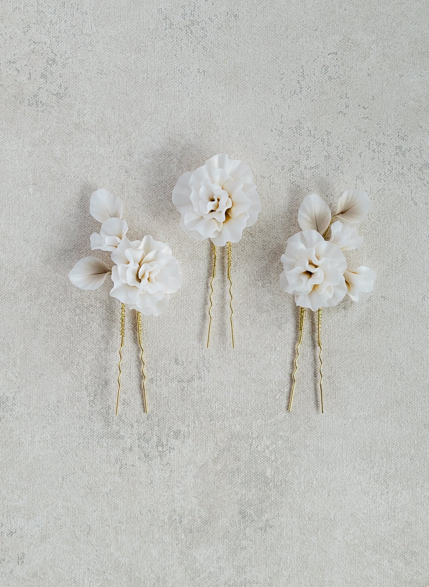 Lush bridal hair peony flower pin set, weddings. By Twigs and Honey