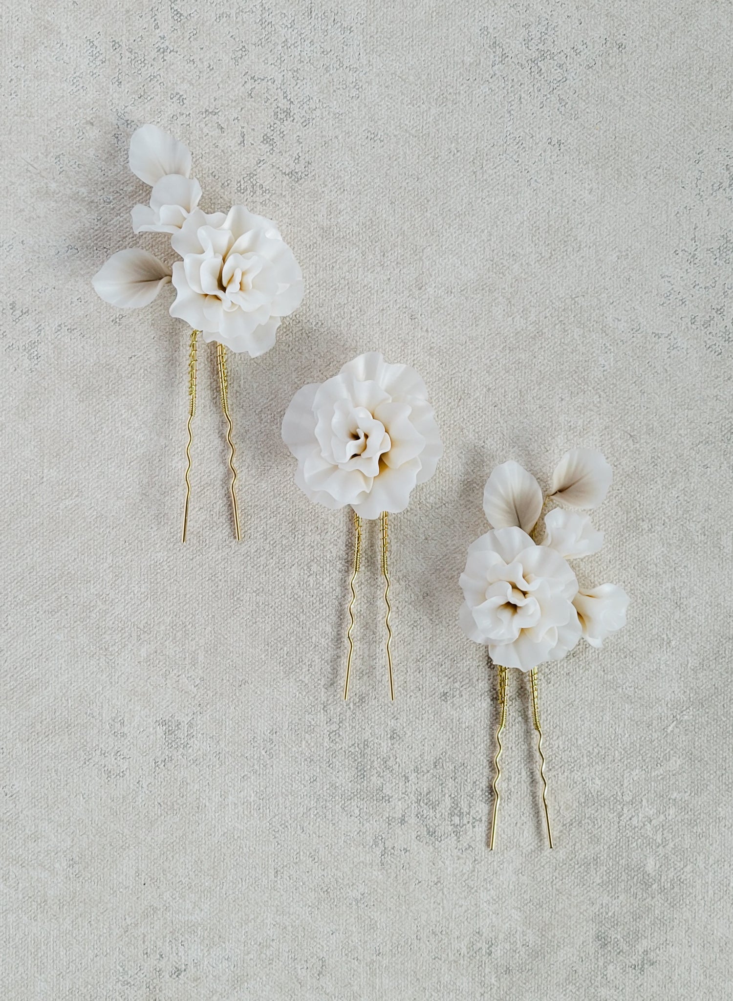 Lush bridal hair peony flower pin set, weddings. By Twigs and Honey