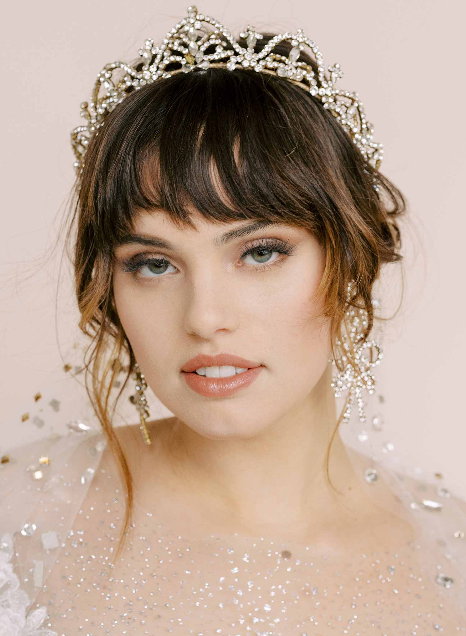 vintage inspired crystal tiara, bridal crown, by twigs and honey