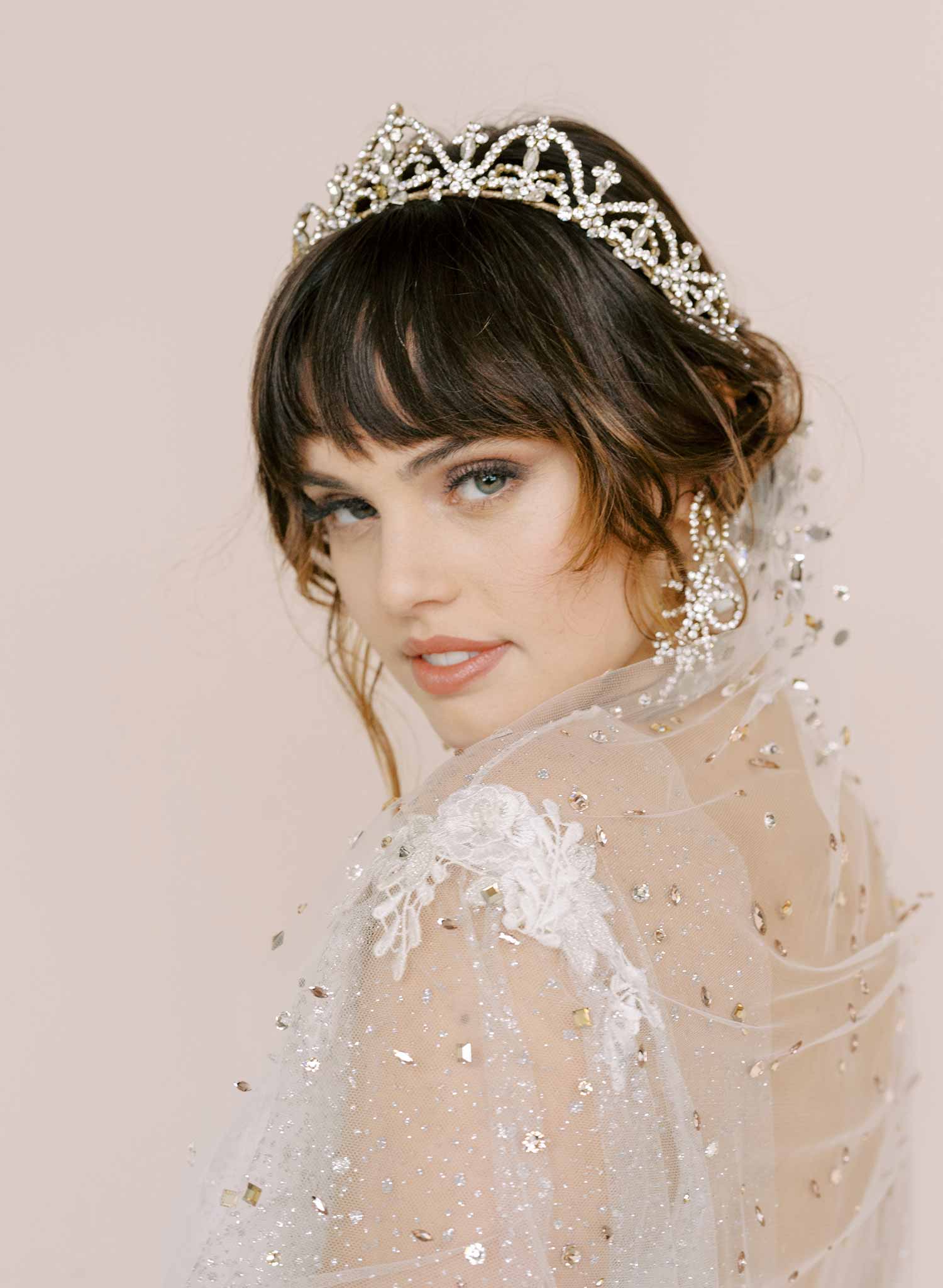Vintage inspired crystal bridal headband - Crystal romance tiara - #2127 | Twigs & Honey ®, LLC