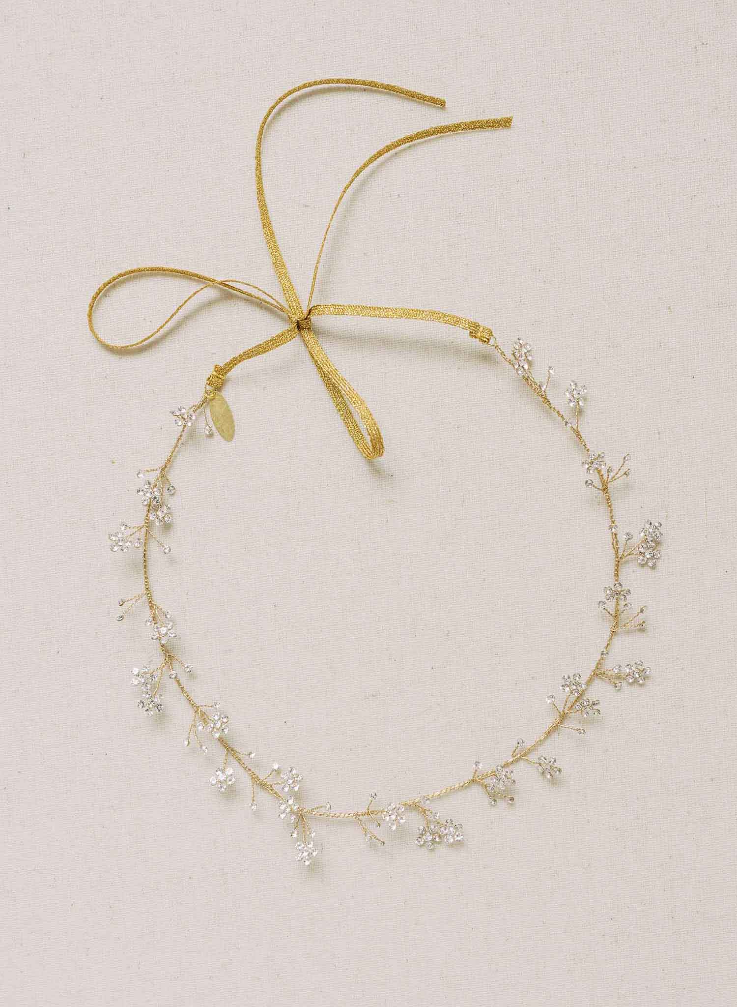 crystal dainty hair vine, headpiece by twigs and honey