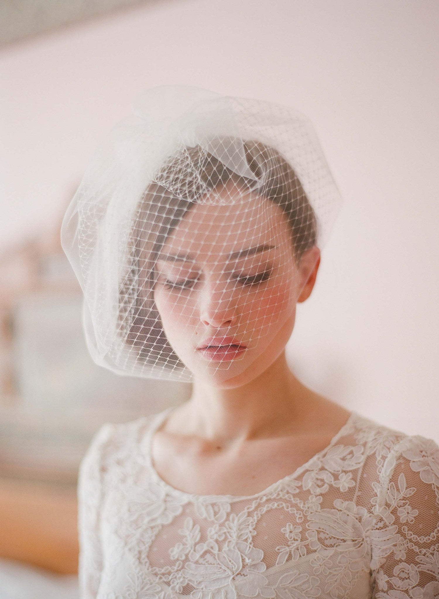 Eloise - Birdcage Veil With Headband — NK Bride