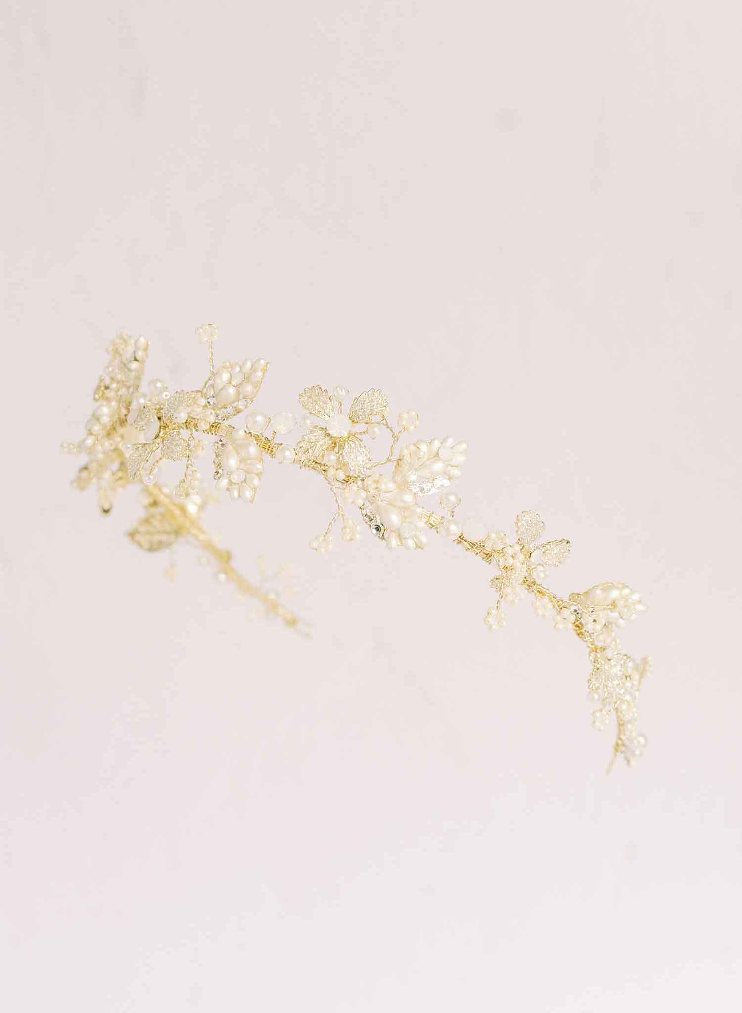 floral bridal wedding handmade headband by twigs and honey