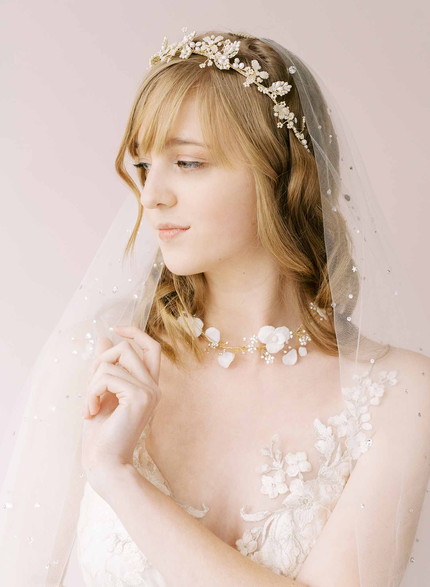 floral bridal wedding handmade headband by twigs and honey