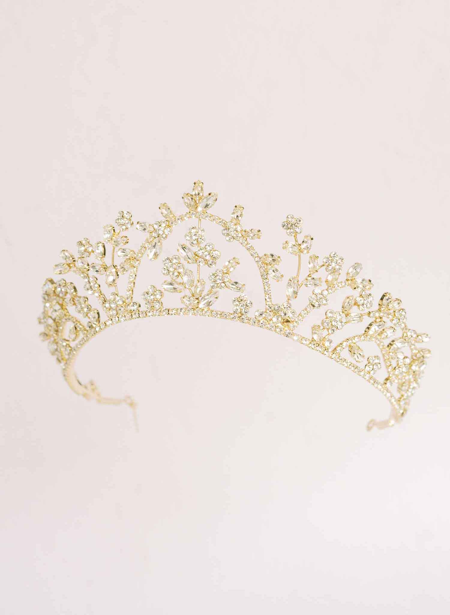 Bridal crystal crown, tiara - Majestic raised crystal tiara - Style | Twigs & ®, LLC
