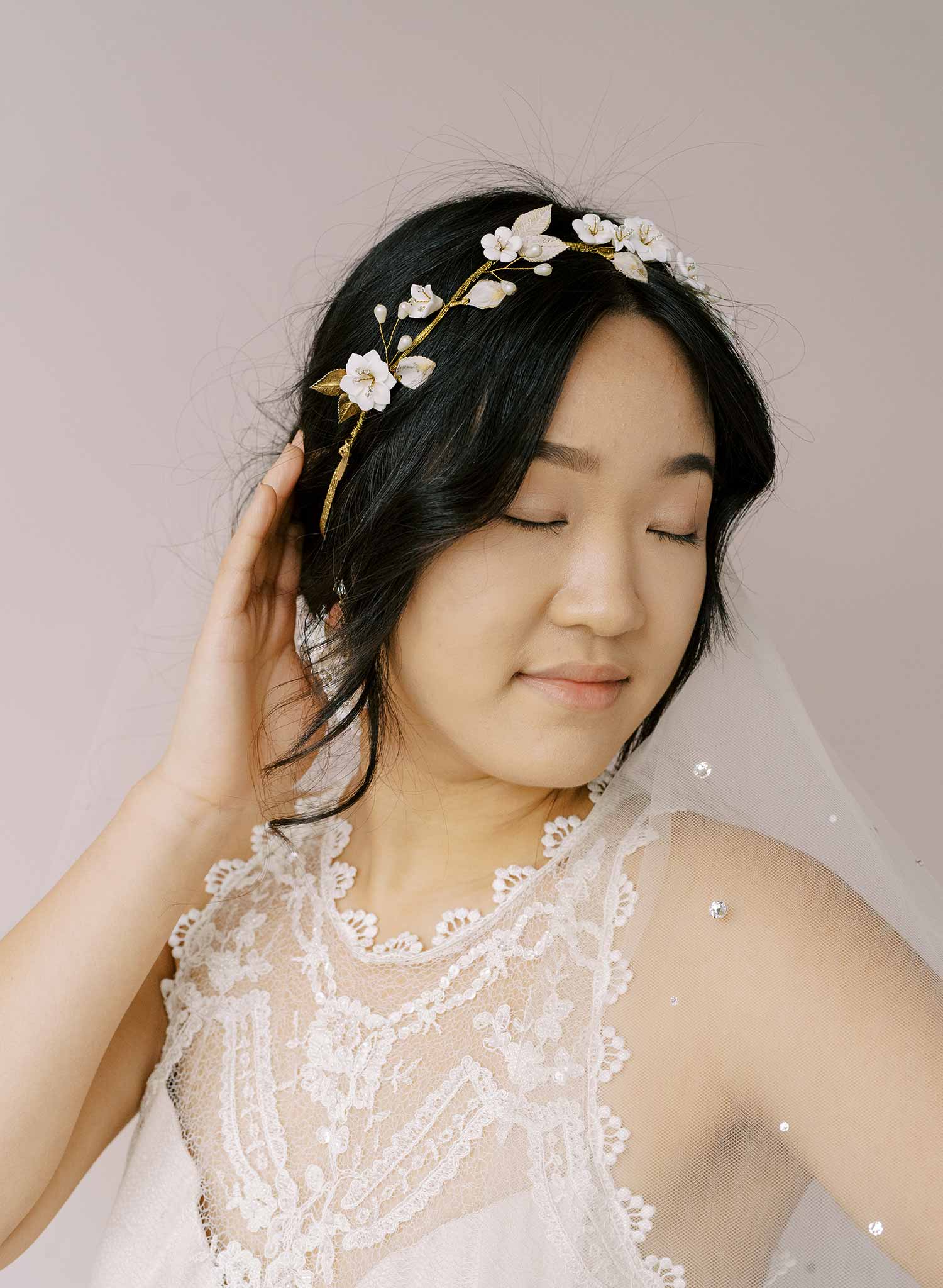 Flower Crown and Veil, Weddings, Hair and Makeup