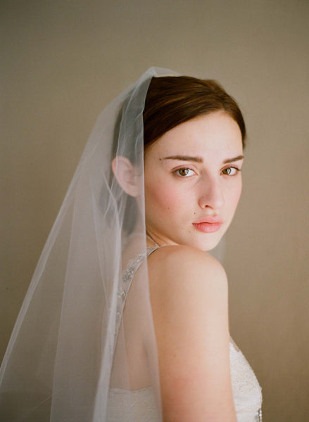 Twigs & Honey Mini Tulle Veil - Style #218 Ivory (As Pictured)