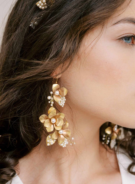 Long Lilac Enamel Flower Chandelier Earrings on 14k Gold Fill Wires :  Handmade Products - Amazon.com
