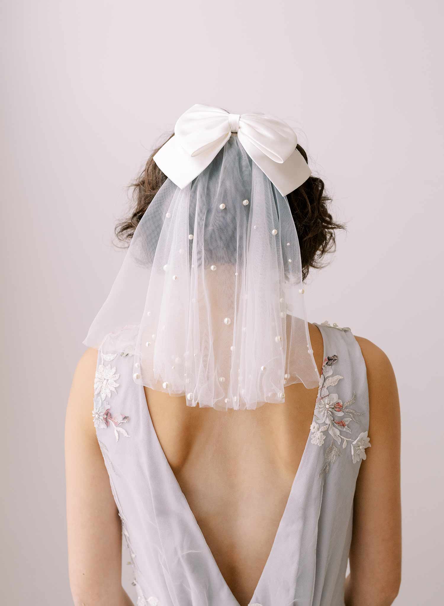 Pearl Veil Wedding Accessories For Bride Short Bridal Hair - Temu