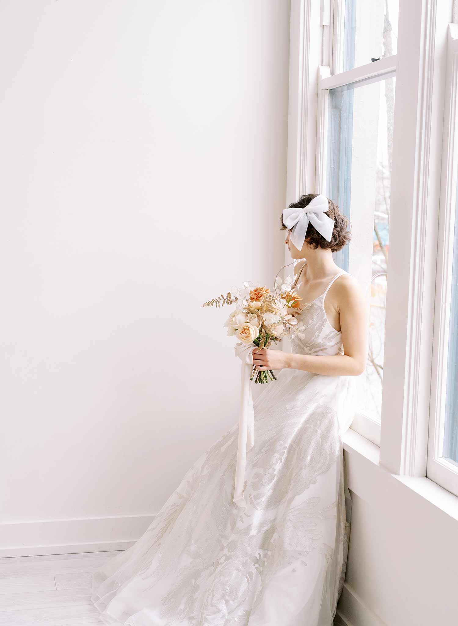  FRCOLOR bow veil girls hair accessories mini wedding