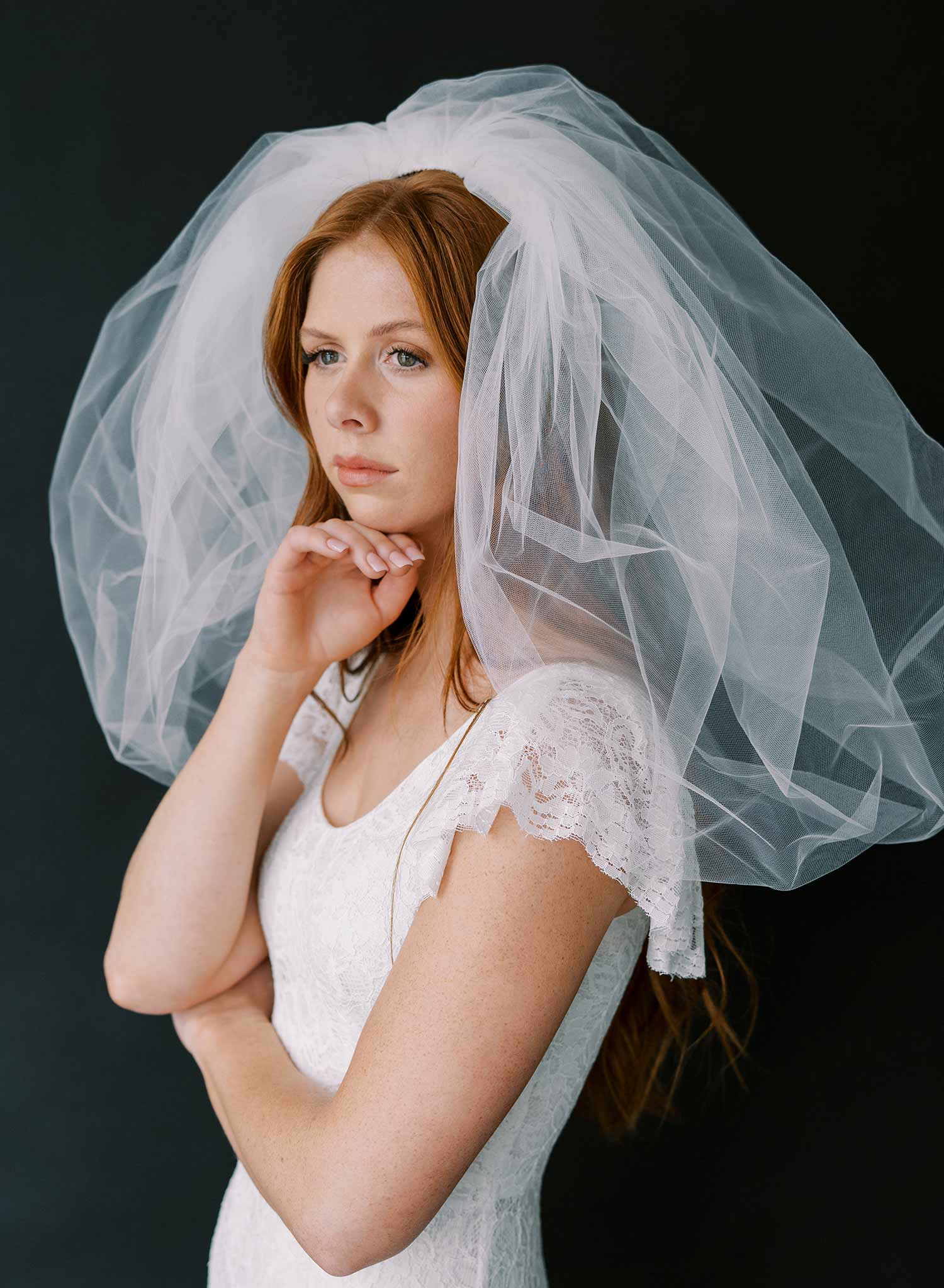 Vintage Wedding store Bridal Hat & Veil- 1980s