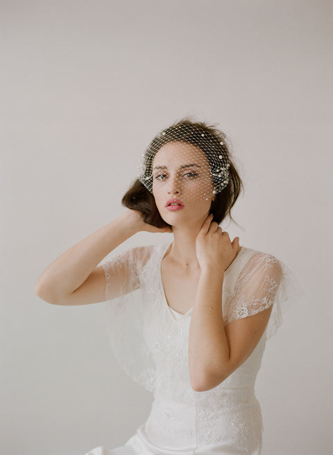 Birdcage Veils - Mini birdcage veil, modern veil | Twigs & Honey ®, LLC