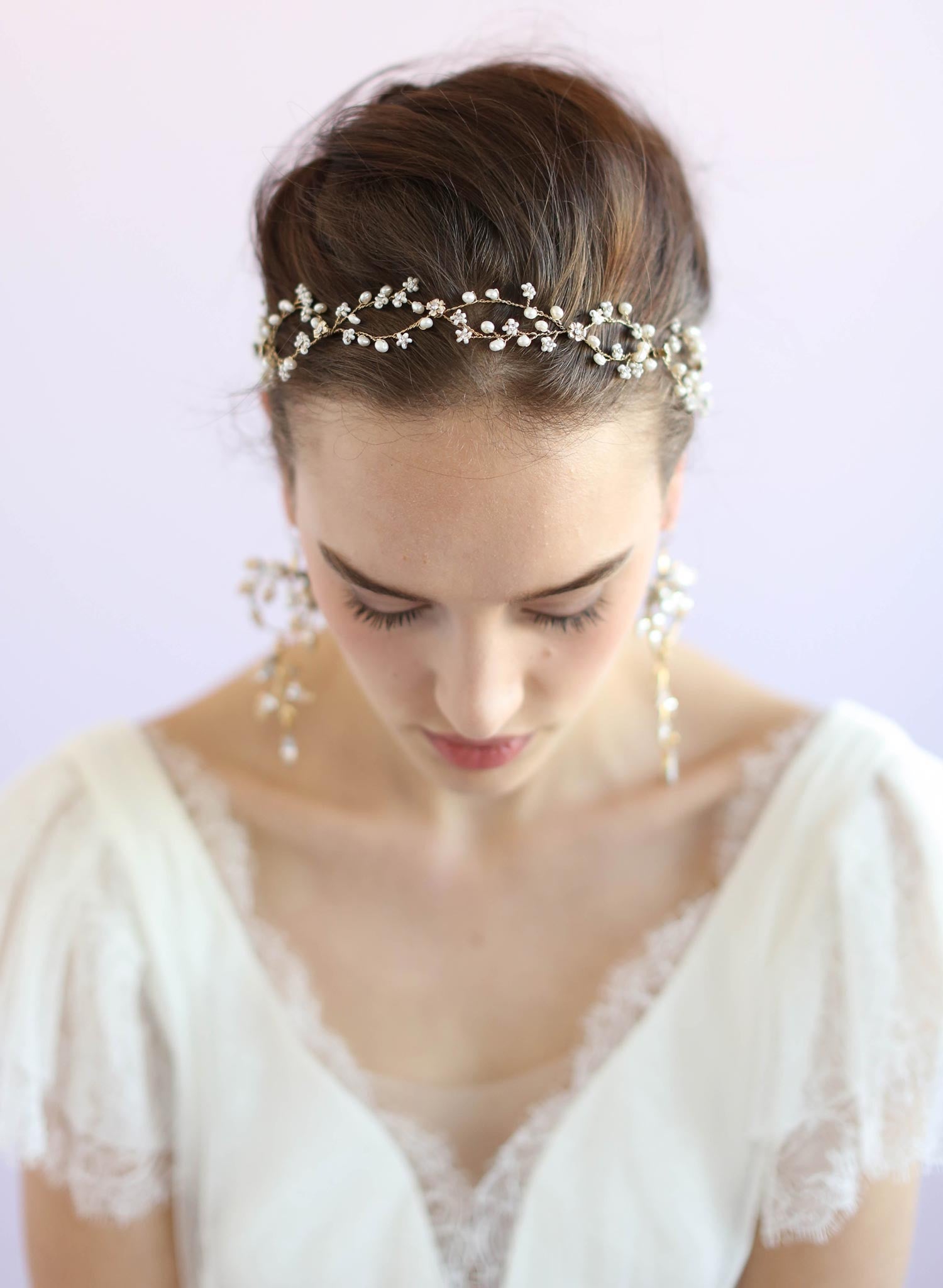 Beaded hair vine, bridal hair vine, bridal sash,  twigs and honey