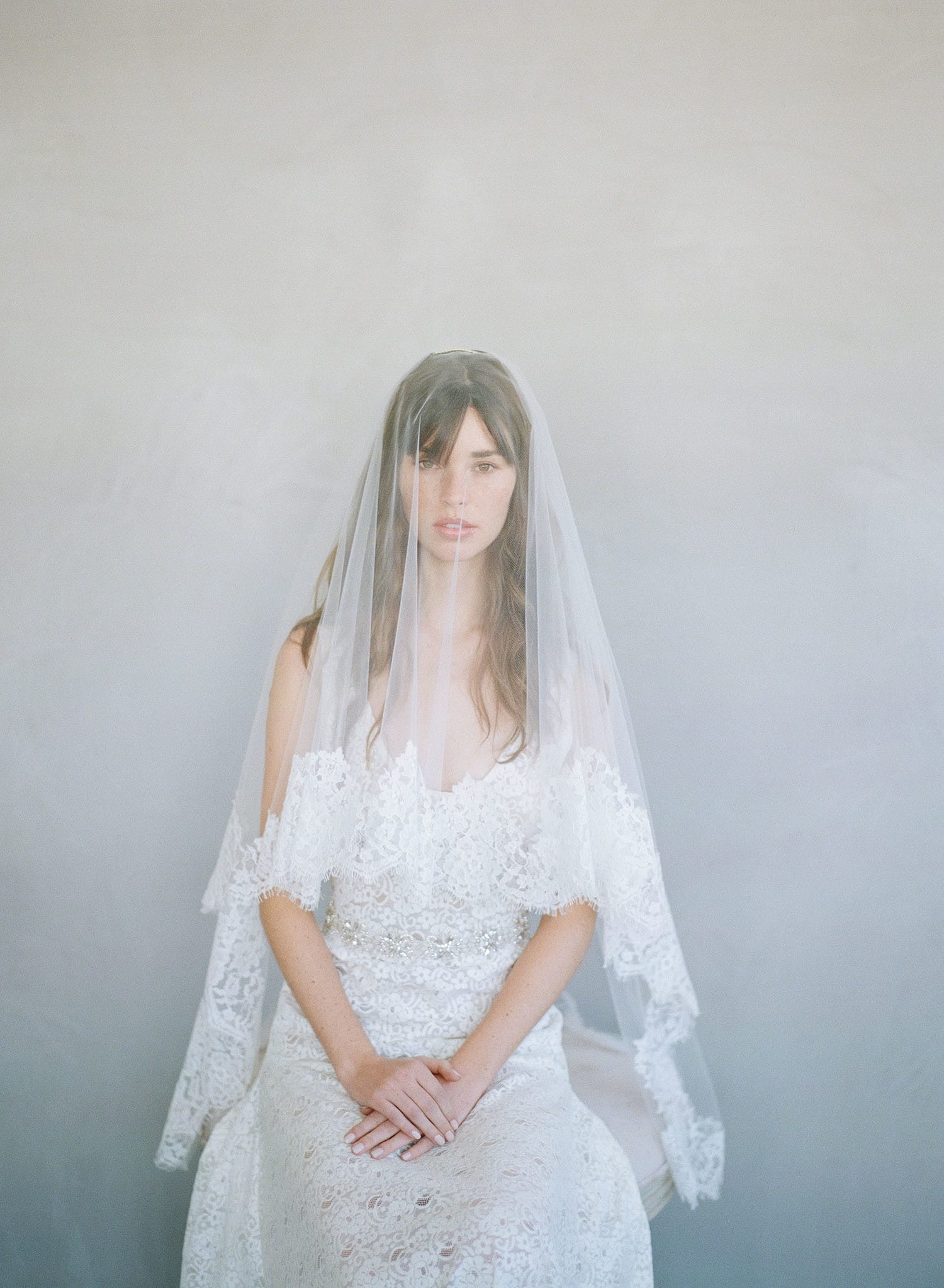 French lace veil, bridal veil, french floral lace, blusher veil, twigs and honey