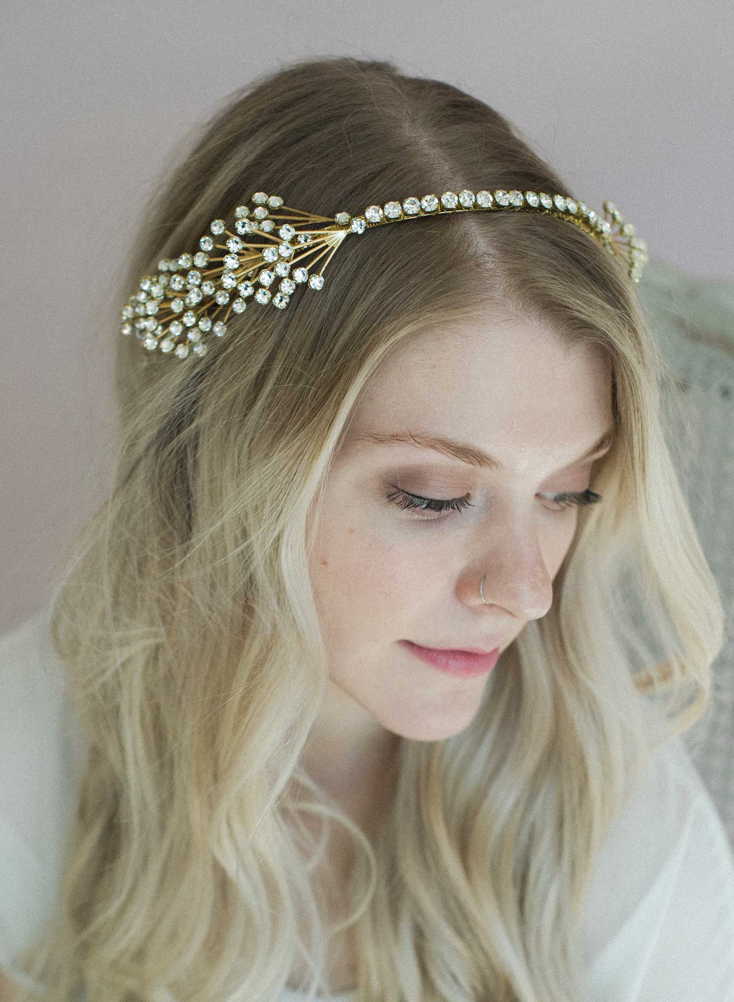 Crystal Victorian good wedding headband, Art Deco Rhinestone Bridal Headband, Vintage Inspired Hair Accessory (Haute Couture)