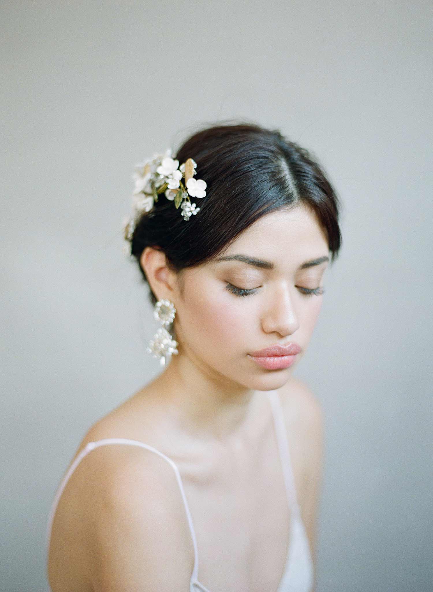 Dramatic floral garden headpiece - Style #827