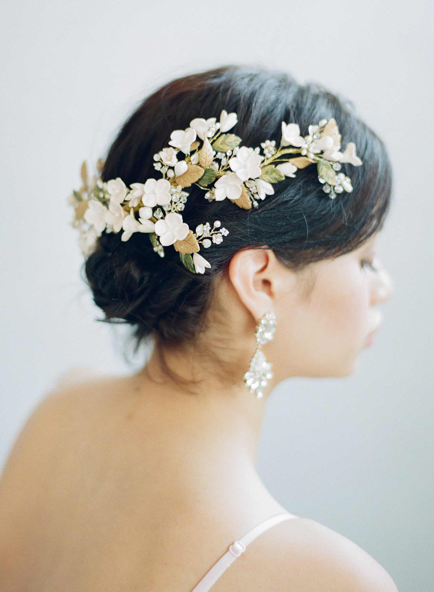 Dramatic floral garden headpiece - Style #827