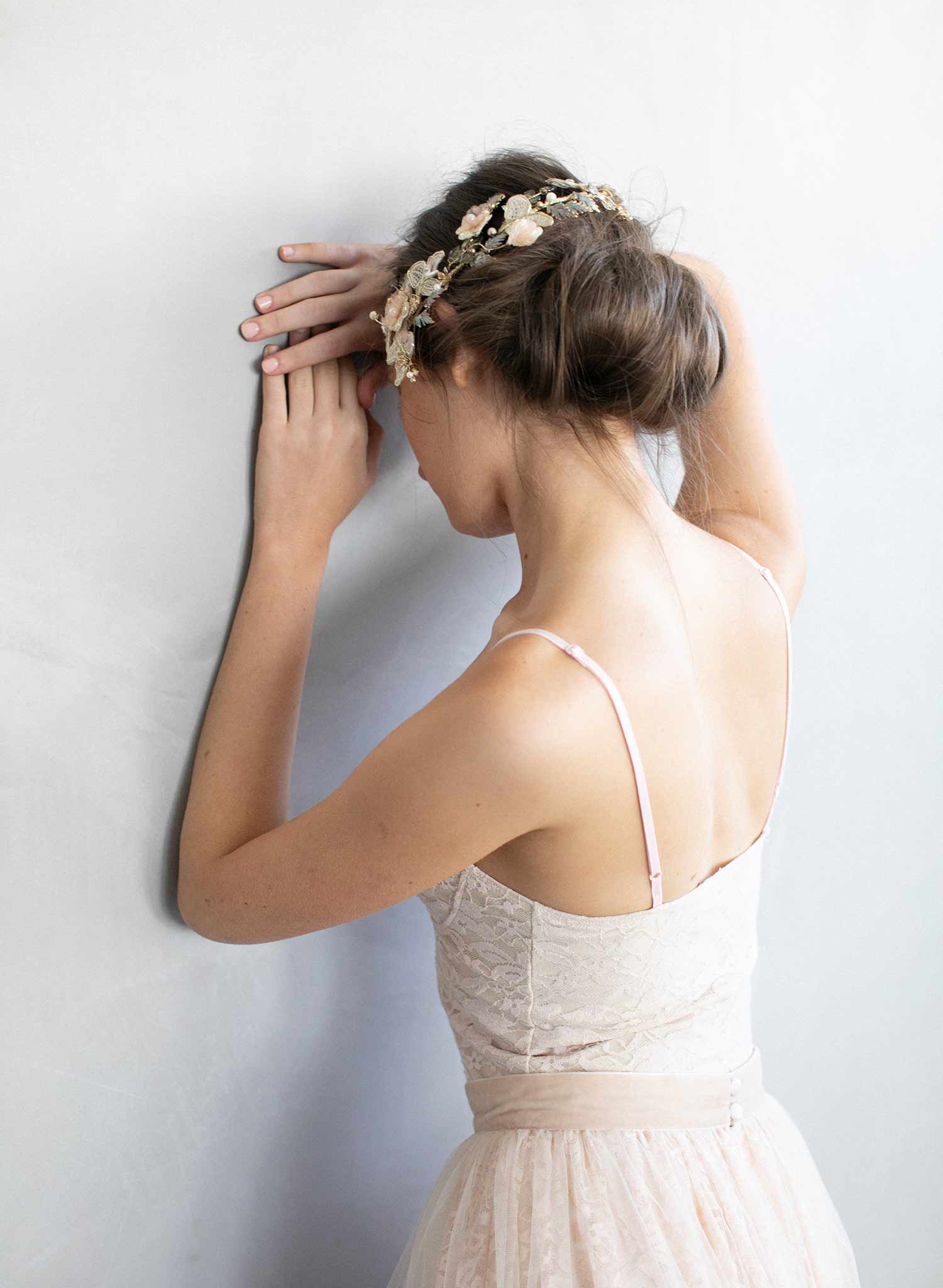 bridal hair comb, grey and blush bridal, bridal headpiece, headpiece, gold bridal hair accessory, wedding hair comb, twigs and honey