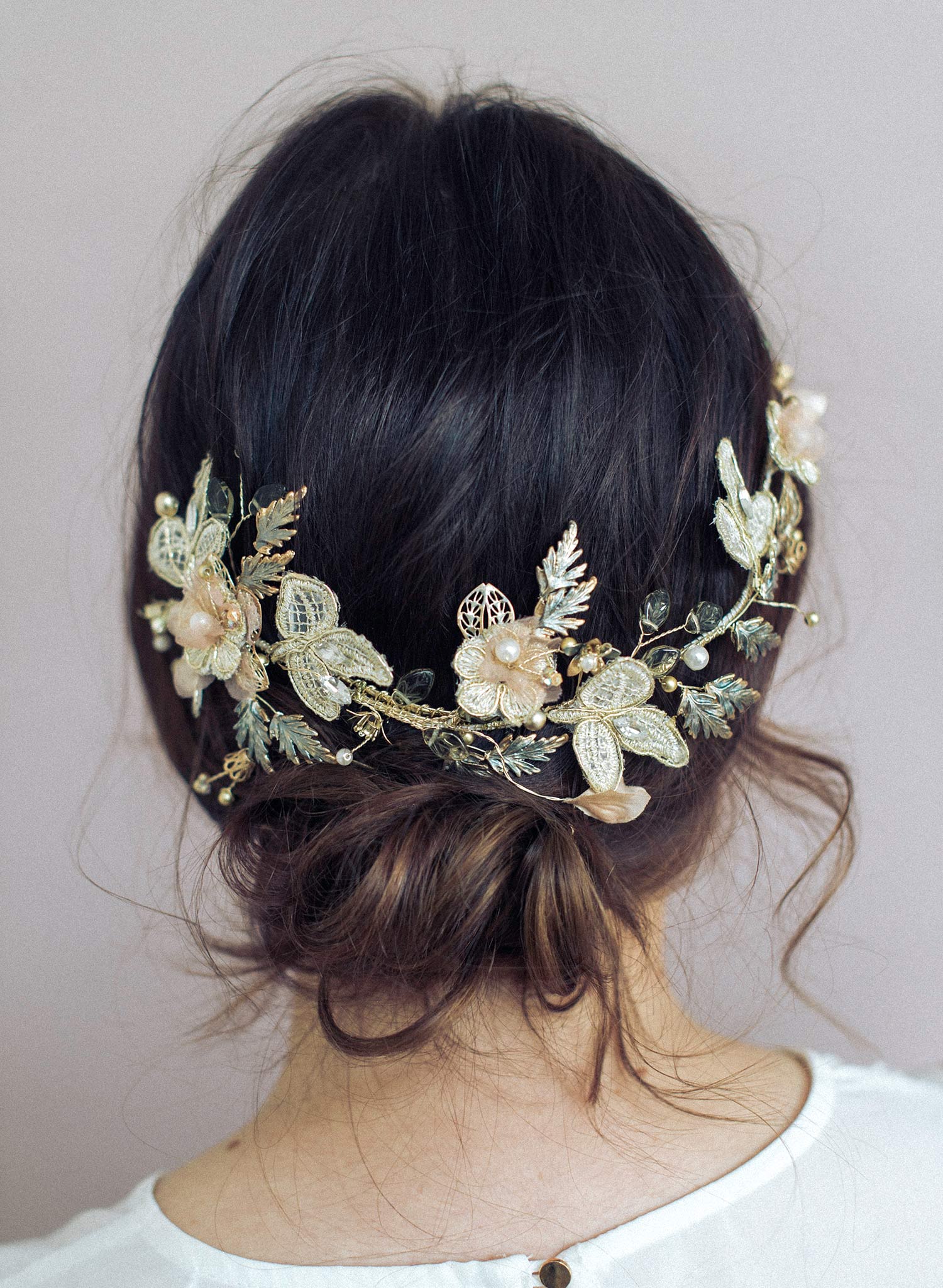 Gold Bridal Hair buying Comb, Gold Wedding Headpiece, Bridal Headpiece, Bridal Hair Accessories, Bridal Headdress, Vintage Floral Headpiece ~ A7796