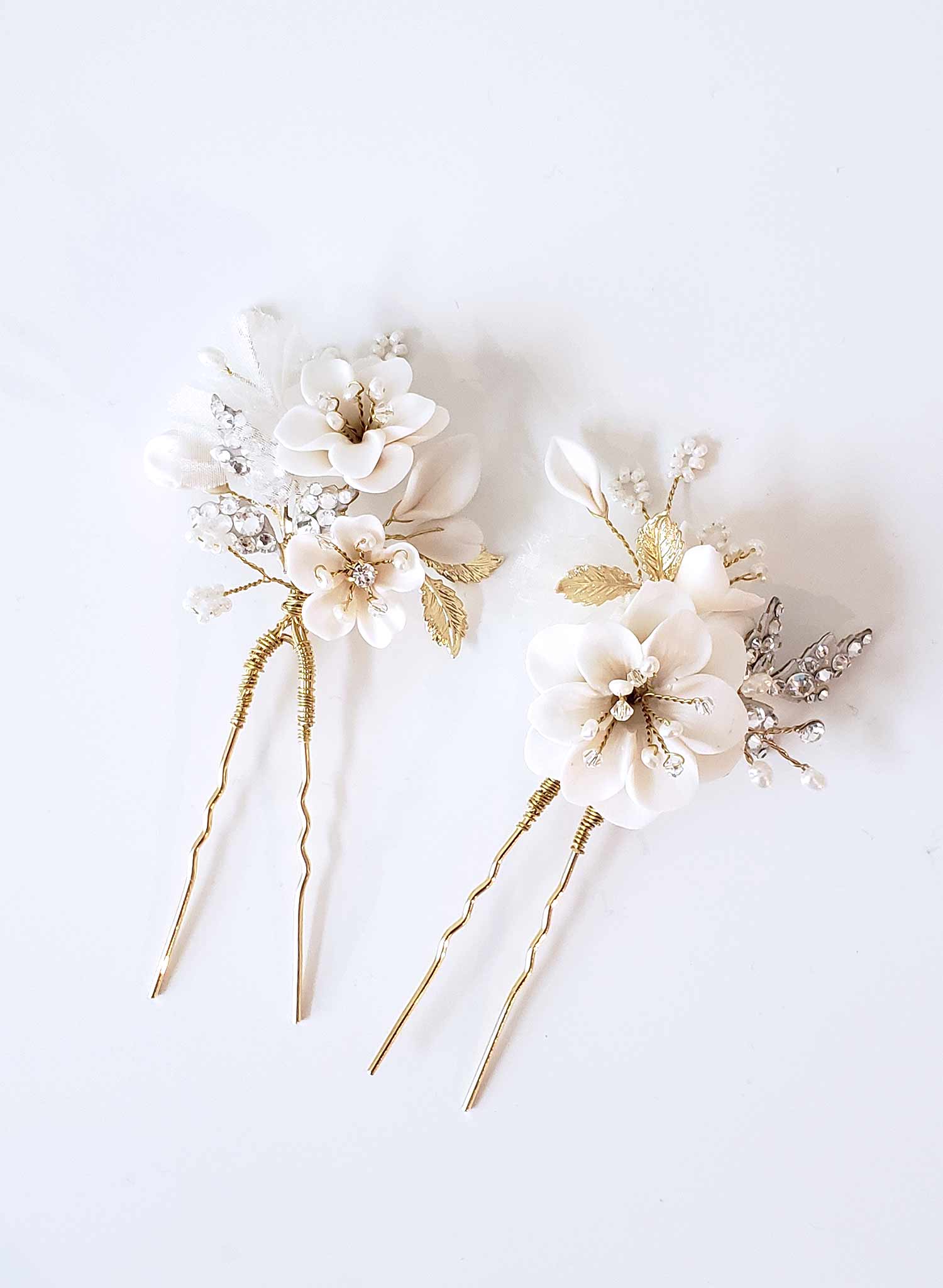 Bridal hair pins. Blossom deals hair pins. Wedding hair pins. Style 228