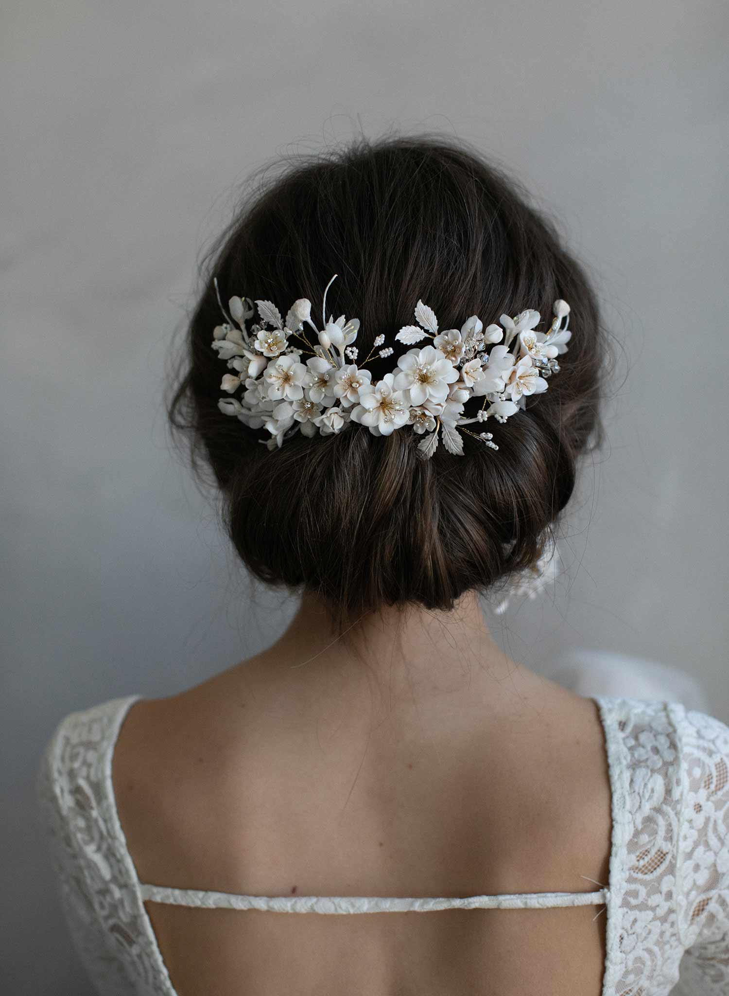 Bridal headpiece, wedding hair accessories, 2024 flower headpiece, bridal comb, ivory headpiece, white headpiece, bridal hair accessory Style 267