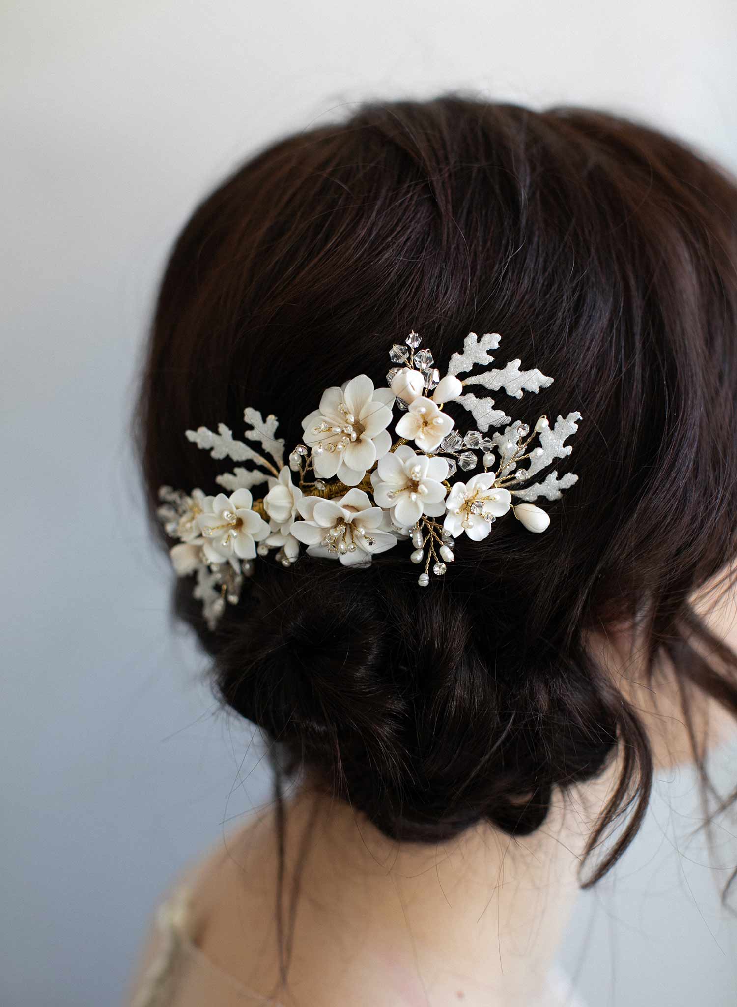 Wedding hair accessory Bridal comb danty floral bridal hairpiece custom colors available STYLE: 2024 Danielle