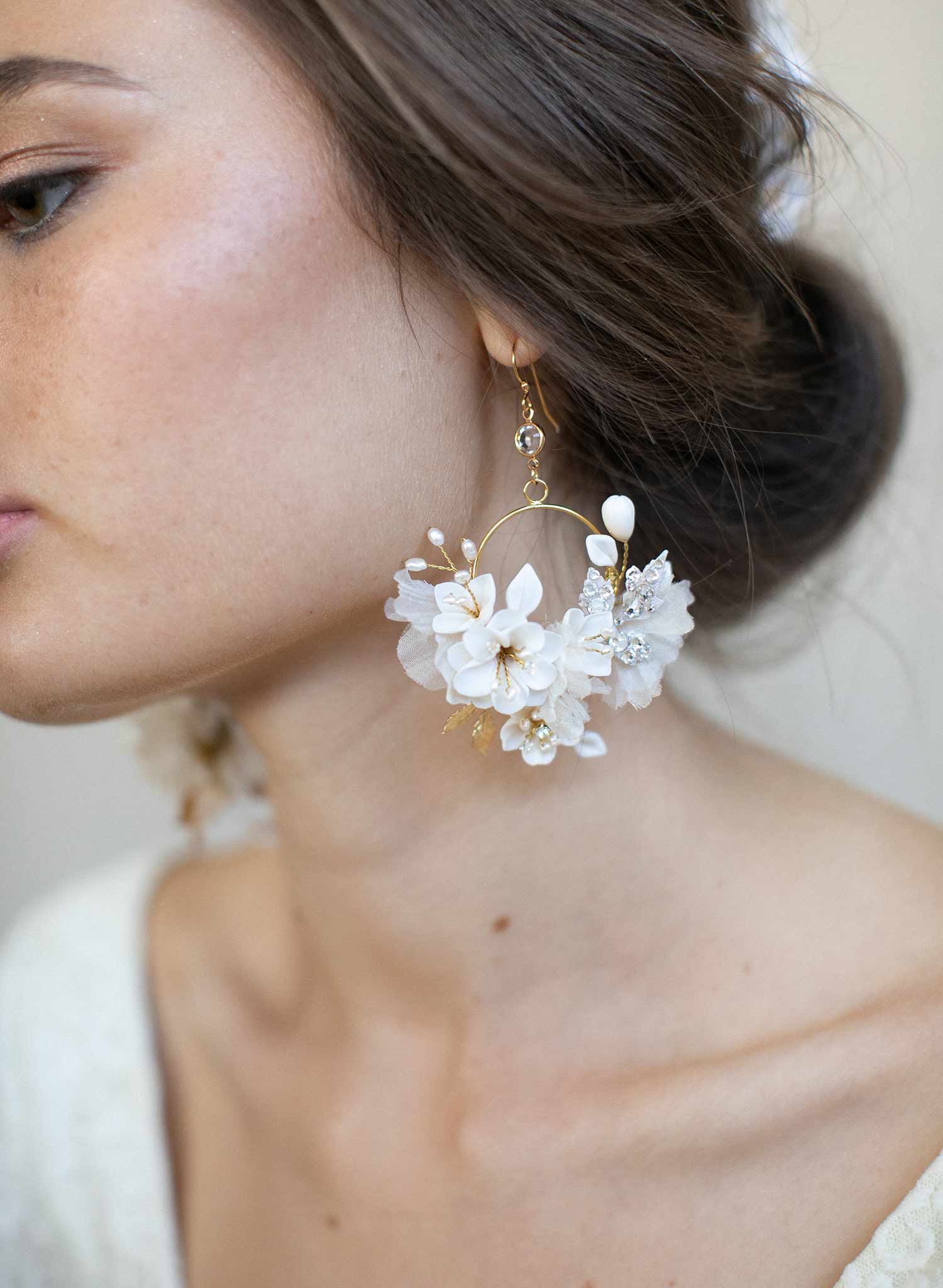 Twigs & Honey Crystal Blossom Stud Earrings