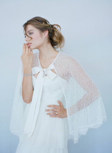Monica Sheer & Lace Capelet